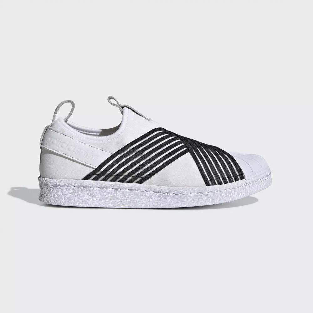 Adidas Superstar Slip-on Tenis Blancos Para Mujer (MX-14015)